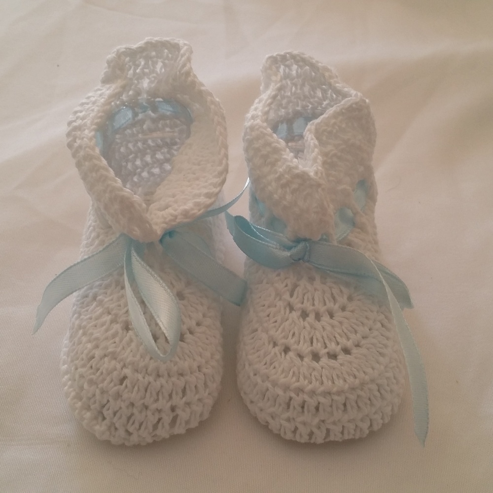 Soft Touch Infant Hand Crochet Bootees 100% Cotton